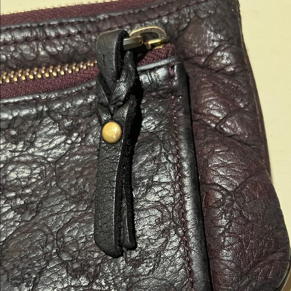 Zadig & Voltaire Deep Purple Leather Wristlet Clutch - Picture 6 of 9